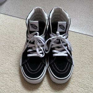 Vans Black and White High-Top Sneakers
